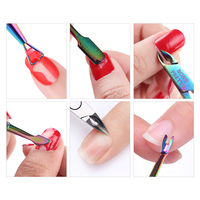 BORN PRETTY obcinacz do paznokci nożyczki ze stali nierdzewnej Rainbow pinceta Clipper martwa skóra Remover nożyce do przycinania brzegów szczypce nożycowe 6